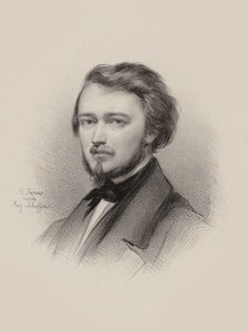 Portrét houslisty a skladatele Huberta Léonarda 1819-1890, 1850. od Maksymilian Fajans