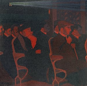 V kině, asi 1915 (olej na plátně)