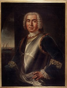 Portrét rytíře Pierra Andre de Suffrena ze Saint Tropez (Saint-Tropez), vykonavatele Suffrenu (1729-1788) - maltské umění - 18. století, 99 x 76 cm