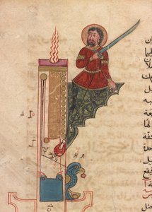 Hodiny se svíčkami, folio z Kitab fi ma