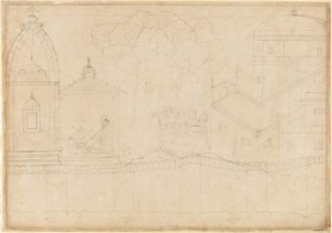 Indrajit Makes Offerings: Folio ze série Siege of Lanka, ca. 1725.