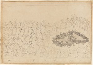 Rama and Lakshmana Overwhelmed by Arrows: Folio ze série Siege of Lanka, ca. 1725.