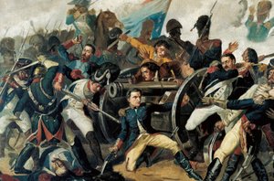 Španělská válka za nezávislost (1808-1814) povstání obyvatelstva proti francouzské okupaci Napoleonem I. (detail) od Manuel (after) Castellano