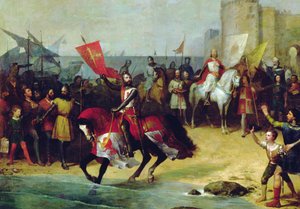 Znovudobytí Cádizu v roce 1262 od Alfonse Moudrého (olej na plátně)