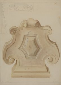 Mramorový ornament z horní římsy, c. 1937. od Manuel G. Runyan