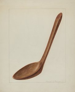 Dřevěná špachtle, c. 1938. od Manuel G. Runyan