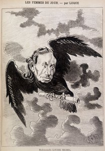 Kreslený Louise Michel v havranovi od Luqueho