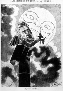 Karikatura Eiffelova inženýra od Luquea – Karikatura z 19.3.1887¿ od Manuel Luque