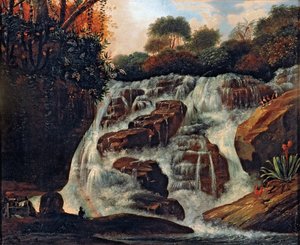 Velký vodopád Tijuca od Manuel de Araújo Porto Alegre
