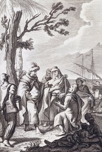 Ilustrace k „Alžírské smlouvě“ od Miguela de Cervantese od Manuel de la Cruz y Cano