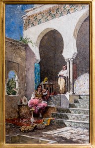 Les Belles du harem (olej na desce) od Marc-Alfred Chataud