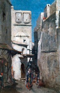 Ulice v Alžíru, c1864-1892 od Marc Alfred Chataud