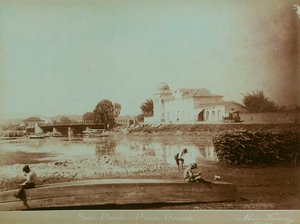 Ponte Grande v San Paolo, z alba Rio (černobílá fotografie)