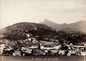 Pohled na Santa Teresu v Brazílii, cca 1880-90 (černobílá fotografie)