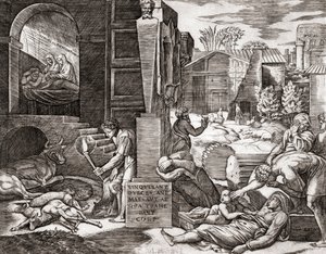 Mor (rytina) od Marcantonio (after) Raimondi