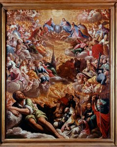 Ráj - malba, Marcantonio Bassetti (1588-1630), olej na plátně 78X61 CM - Neapol Museo di Capodimonte