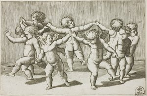 Tanec Amorů od Marcantonio Raimondi