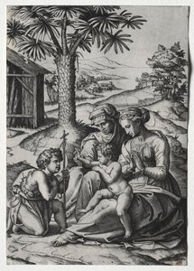 Madona z palmy od Marcantonio Raimondi