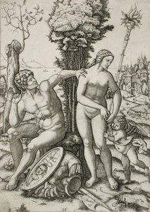 Mars, Venuše a Kupido od Marcantonio Raimondi