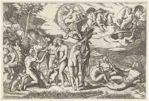 Soud z Paříže od Marcantonio Raimondi