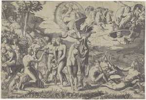 Soud z Paříže od Marcantonio Raimondi