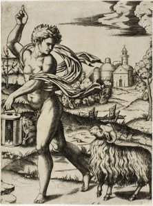 Znamení berana od Marcantonio Raimondi