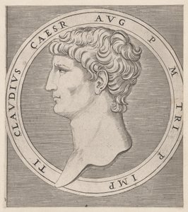 Římské zrcadlo velkoleposti: Claudius, z Dvanáct Caesarů, ca. 1500-1534., ca. 1500-1534. od Marcantonio Raimondi