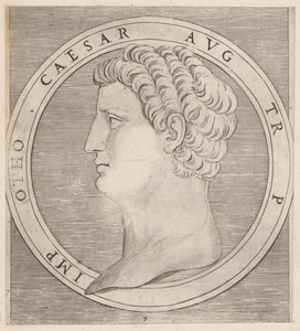 Zrcadlo římské velkoleposti: Otho, z Dvanáct Caesarů, ca. 1500-1534., ca. 1500-1534. od Marcantonio Raimondi