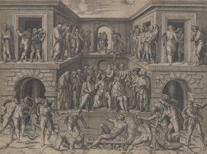 Mučednictví svatého Vavřince, po Bandinelli, ca. 1520. od Marcantonio Raimondi