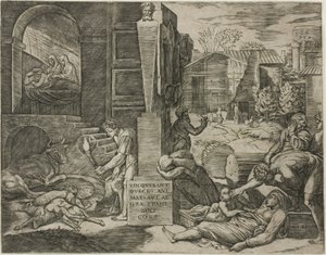 Morbetto neboli Frýgický mor od Marcantonio Raimondi