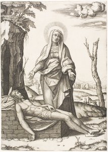 Pieta od Marcantonio Raimondi