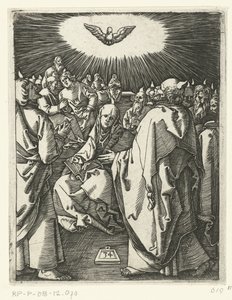 Vylití Ducha svatého Umučení Krista (název série) od Marcantonio Raimondi
