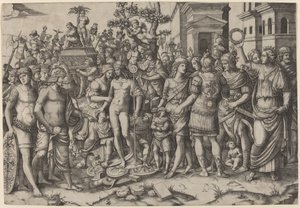 Triumf od Marcantonio Raimondi, after Jacopo Ripanda
