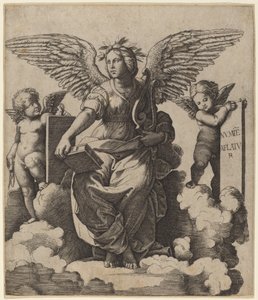 Poezie od Marcantonio Raimondi after Raphael