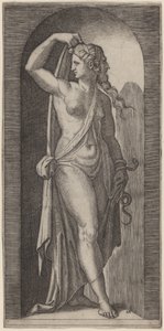 Opatrnost od Marcantonio Raimondi after Raphael