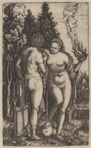 Muž a žena s míčem od Marcantonio Raimondi possibly after Francesco Francia