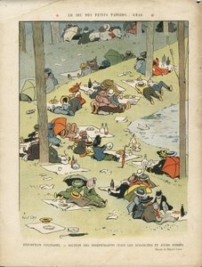 Ilustrace Marcela Capyho (1865-1941) v Le Lire, 28/05/10 - Hra malých tlustých papírů - Záliby, Piknik, Gastronomický kuchař od Marcel Amable O.L. Capy