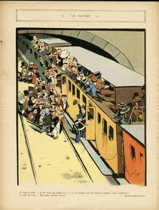 Ilustrace Marcela Capyho (1865-1941) v Le Rire, 03/09/10 - The satyre - Architektura Urban Planning, Train Railway, Bridge od Marcel Amable O.L. Capy