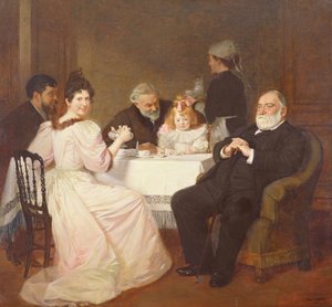 Rodinné setkání v domě Madame Adolphe Brisson, 1893