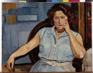 Portrét sedící ženy Malba Marcela Leprina (1891-1933) 20. století Povinná zmínka: Založení sbírky, Provence, Marseille