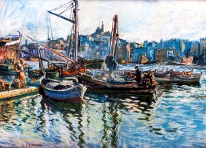 Přístav v Marseille, c1920