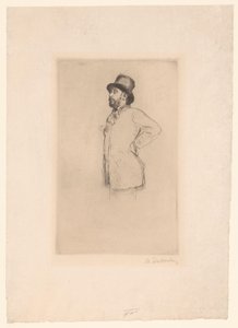 Portrét Edgara Degase od Marcellin Gilbert Desboutin (signed by artist)