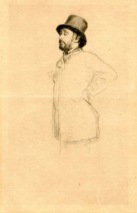 Edgar Degas v klobouku.
