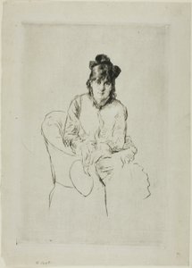 Portrét Berthe Morisot od Marcellin Gilbert Desboutin