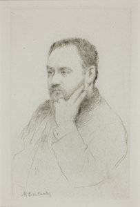 Portrét Emila Zoly od Marcellin Gilbert Desboutin