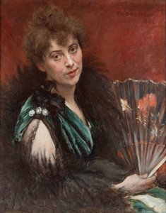 Žena s ventilátorem, 1892.