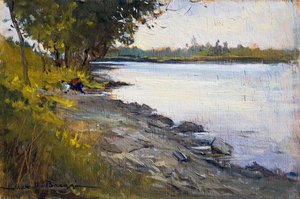 Les, Marcello Broggi (1896-1954), olej na desce od Marcello Broggi