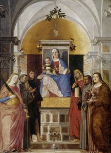 Madona s dítětem se svatou Kateřinou, Františkem z Assisi, Janem Křtitelem, Janem Evangelistou, Antoniem Paduánským a Máří Magdalenou