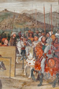Detail návštěvy Christiana I. Dánska u Bartolomea Colleoniho, Síň cti