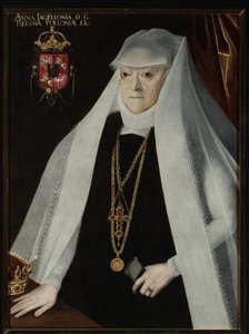 Anna Jagellon, reine de Pologne - Portrét Anny Jagellonské (1523-1596), polské královny, Kober, Martin (1550-1609). Olej na plátně, před 1596. Muzeum Narodowe, Varšava od Marcin Kober